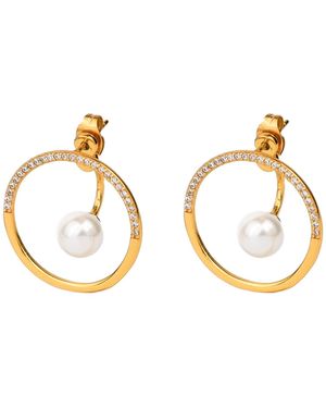 Zynnia Collective Circle Ear Jacket Studs - Metallic