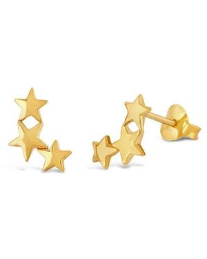 Dinny Hall Bijou Star Trio Studs - Metallic