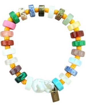 Christina Greene Happy Go Lucky Baroque Pearl Beaded Bracelet - Blue