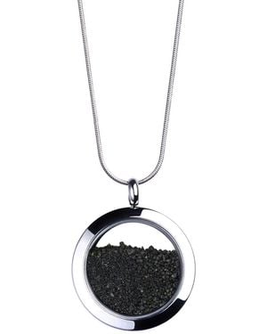 My Little Nature Designer Jewellery Statement Necklace With Natural Volcanic Sand – Unique Jewellery - Black