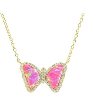 KAMARIA Mini Opal Butterfly - Pink