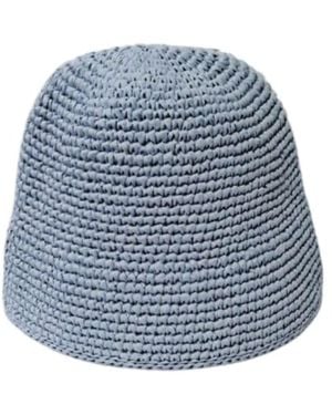 Springmoonatelier Light Raffia Special Summer Hat - Blue