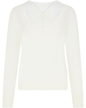 Lisa The Label Le Jardin Maid Sweater - White