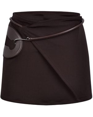 Bianca Resortwear Bruna Wrap Mini Skirt - Black