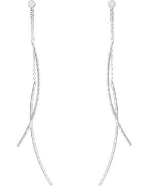 KAMARIA Diamond Cut Flutter Earrings - Metallic