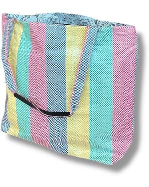 Torrain Recycled Bags Stripes Valley Tote - Blue