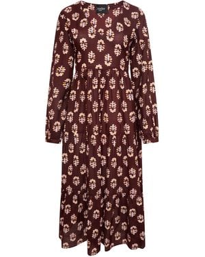 LAtelier London Maeve Midi Tunic Dress - Red