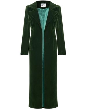 Roqaia Fashion House Velvet Coat - Green