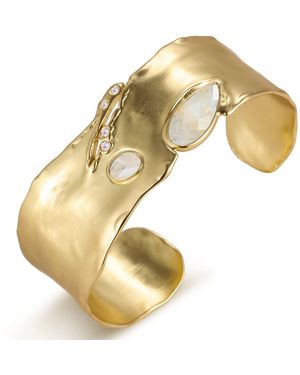 Rare Matters Jewelry Organic Celestial Bangle Statement Cuff Bracelet - Metallic