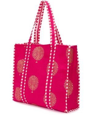 At Last Large Cotton Tote Bag - Pink
