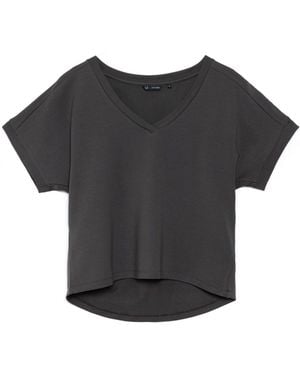 Weartwo London Athena V-Neck, Short Sleeve Top - Black