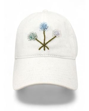 C. Grassi Crystal Garden – Hydrangea Dad Hat - White