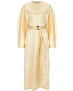 NAZLI CEREN Nevada Silk Kaftan Dress - Natural