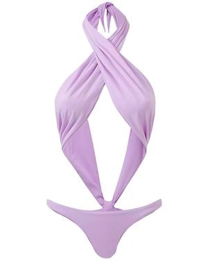 Ak Royalty Resortwear Leila One Piece Swimsuit Lilac - Purple