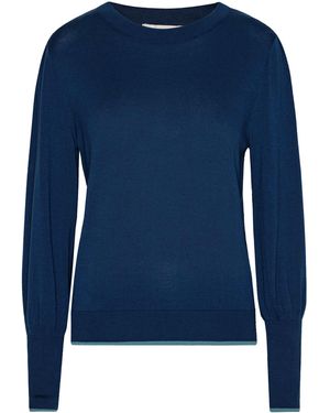 GROBUND Ingeborg Knit Blouse - Blue