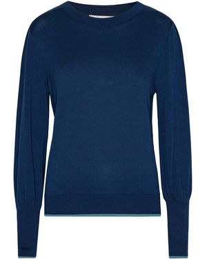 GROBUND Ingeborg Knit Blouse - Blue