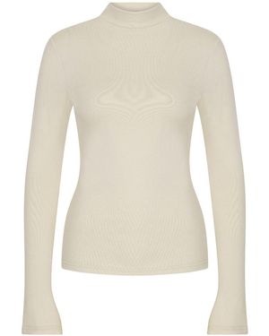 NAZLI CEREN Neutrals Jenn Rollneck Jumper - White