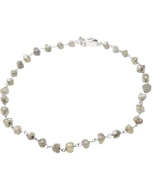 Rahul's Jewels 7.25" Genuine Diamond Rough Bracelet - Metallic