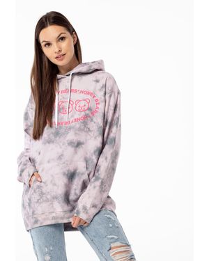 Aloha From Deer Honey Bears Overisze Hoodie - Purple