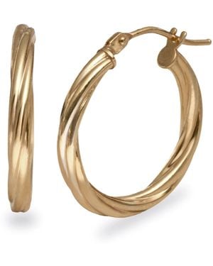 Zohreh Medium Twisted Hoop Earring Pair 9K - Metallic