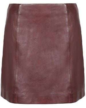 Freaky Nation Leather Mini Skirt - Purple