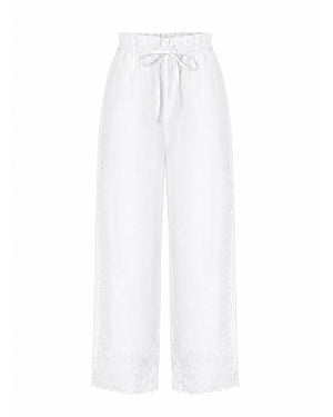 Par Y Escala Sl Margarita Cotton Trousers - White