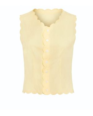 Montce Sunshine Scalloped Vest - Yellow