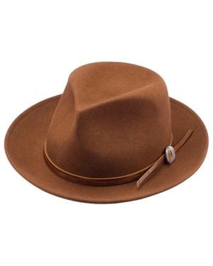 Jamie Slye Hats + Accessories Buddy Wool Fedora Hat - Brown