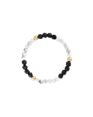 Olivia Le Dreamy Black & White Gem Bracelet - Metallic