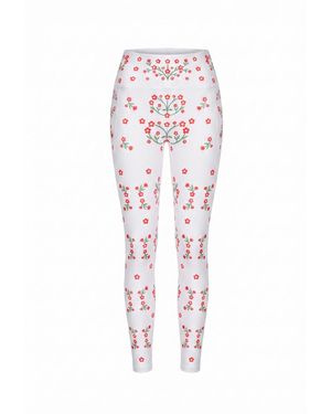 Jessie Zhao New York Day Garden High-Waisted Leggings - Pink
