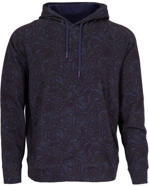 lords of harlech Hank Madrid Paisley Hoodie - Blue