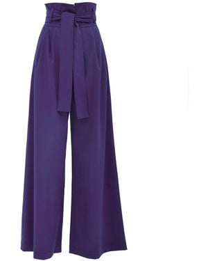 Julia Allert High Waist Long Wide Leg Pants – - Purple