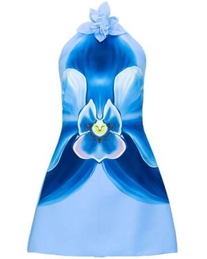 Justin Tong Orya Mini Dress - Blue