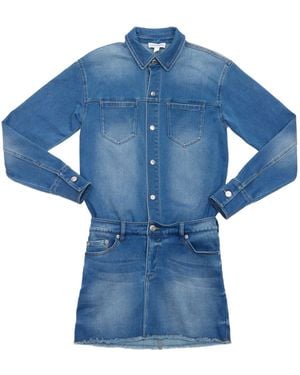 Circular Path Jordan Denim Dress - Blue