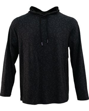 lords of harlech Horatio Perugia Paisley Hoodie - Black