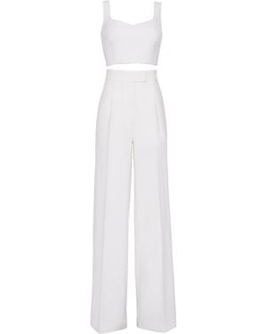 Nomi Fame Mori Pant Set With Sleeveless Top - White