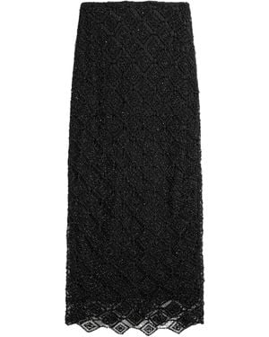 Nocturne Lace Midi Skirt - Black