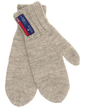 Arthur Beale Maritime Wool Mittens - Blue
