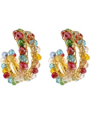 Lavish by Tricia Milaneze Multi & Nina Handmade Hoops - Metallic