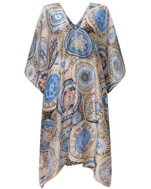 James Lakeland Mandala Print Kaftan - Blue