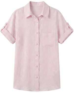 Khonsu Swim Linen Cuban Shirt - Pink