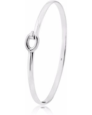 Auree Ledbury Silver Hook Bangle - Metallic