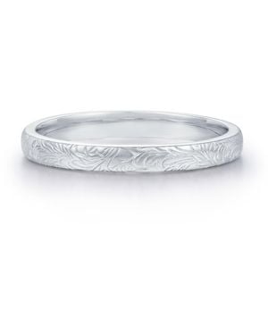 Azura Jewelry New York Everwood Carved Band Vermeil - White