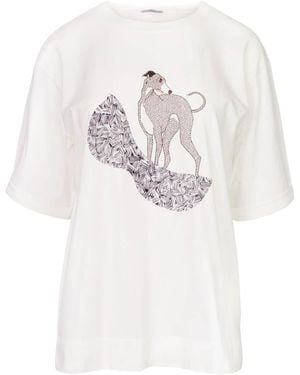 Oh!Zuza Short Sleeve Loose Fit T-Shirt Whippet - White