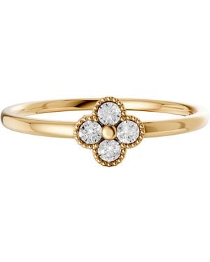 Aya Fine Jewelry Minimalist Clover Lab Diamond Ring 0.10 Ctw - Metallic