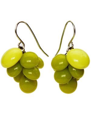 Laura Daili Lime Punch Glass Earrings - Yellow