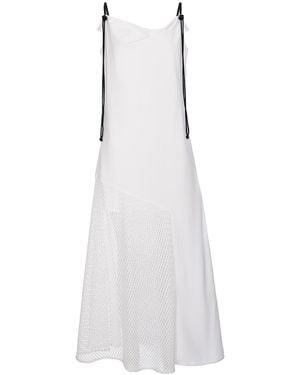 Silvia Serban Cotton Dress With Mesh Insert - White