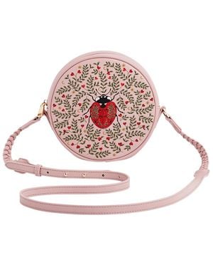 Fable England Chloe Ladybird Circle Bag - White