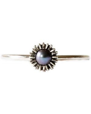 Lee Renee Dahlia Bud Peacock Pearl Ring - Metallic
