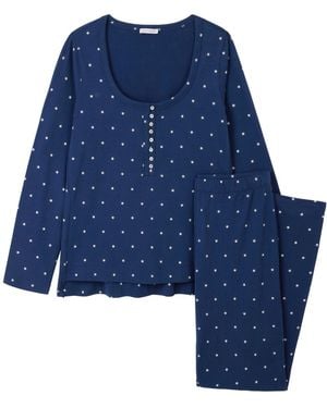 Mamu Dream Organic Cotton Printed Pyjama Set - Blue